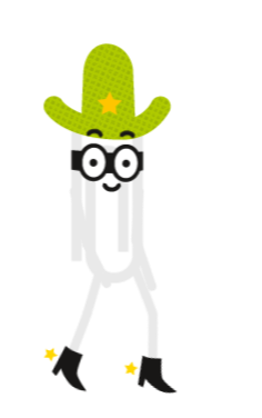 Скрепка машет рукой